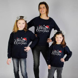 Family Christmas Multicolor Matching Sweater Merry Christmas Plus Velvet Pullover Hoodies