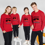 Family Christmas Multicolor Matching Sweater Puzzle Chillin Snowmies Plus Velvet Pullover Hoodies