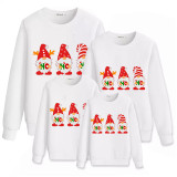 Family Christmas Multicolor Matching Sweater Red Gnomies Head Plus Velvet Pullover Hoodies