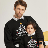 Family Christmas Multicolor Matching Sweater Together We Are Family Plus Velvet Pullover Hoodies