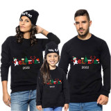 Family Christmas Multicolor Matching Sweater Snowman Believe Plus Velvet Pullover Hoodies