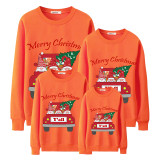 Family Christmas Multicolor Matching Sweater Car Christmas Tree Plus Velvet Pullover Hoodies