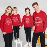 Family Christmas Multicolor Matching Sweater Merry Christmas Plus Velvet Pullover Hoodies