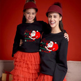 Family Christmas Multicolor Matching Sweater Slogan Santa ClausIs Is Coming To Town Plus Velvet Pullover Hoodies