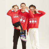 Family Christmas Multicolor Matching Sweater Red Gnomies Plus Velvet Pullover Hoodies