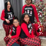 Christmas Family Matching Sleepwear Pajamas Sets Chillin With Snowmies Snowman Bear Tops And Plaids Pants
