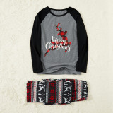 Plus Size Christmas Family Matching Pajamas Sets Cute Jumping Reindeer Grey Pajamas Set
