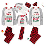 Christmas Matching Family Pajamas Dear Santa They Are The Naughty Ones Gray Pajamas Set