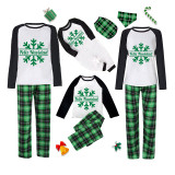 Christmas Matching Family Pajamas Feliz Navidad Snowflake Green Pajamas Set