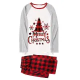 Christmas Matching Family Pajamas Merry Christmas Tree Gray Pajamas Set