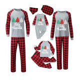 Christmas Matching Family Pajamas Feliz Navidad Christmas Tree  Gray Pajamas Set
