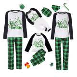 Christmas Matching Family Pajamas Feliz Navidad Christmas Tree Snowflakes Green Pajamas Set