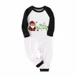 Christmas Matching Family Pajamas Puzzle Santa Claus Feliz Navidad Green Pajamas Set