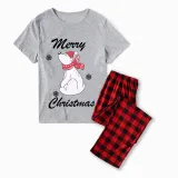 Christmas Matching Family Pajamas Polar Bear Snowflakes Gray Pajamas Set