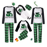 2022 Matching Family Pajamas Christmas Hat Feliz Navidad Green Pajamas Set