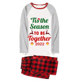 2022 Christmas Matching Family Pajamas It's The Season To Be Together Gray Pajamas Set