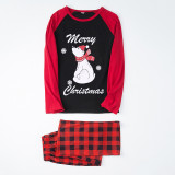 Christmas Matching Family Pajamas Polar Bear Snowflakes Red Pajamas Set