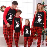 Christmas Matching Family Pajamas Polar Bear Snowflakes Red Pajamas Set