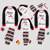 Christmas Matching Family Pajamas Polar Bear Snowflakes Seamless Reindeer White Pajamas Set