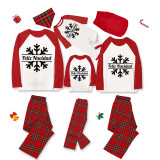 Christmas Matching Family Pajamas Feliz Navidad Snowflake Gray Pajamas Set