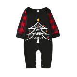 Christmas Matching Family Pajamas Together We Are Family Seamless Reindeer Black Pajamas Set
