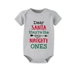 Christmas Matching Family Pajamas Dear Santa They Are The Naughty Ones Gray Pajamas Set