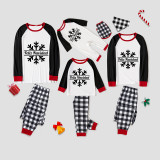 Christmas Matching Family Pajamas Feliz Navidad Snowflake White Pajamas Set
