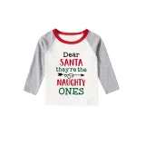 Christmas Matching Family Pajamas Dear Santa They Are The Naughty Ones Gray Pajamas Set
