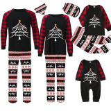 Christmas Matching Family Pajamas Together We Are Family Seamless Reindeer Black Pajamas Set
