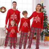 Christmas Family Matching Pajamas White We Are Family Christmas Tree Pajamas Set