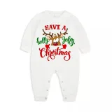 Christmas Matching Family Pajamas Have A Holly Jolly Christmas White Pajamas Set