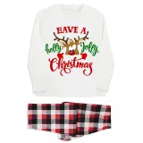 Christmas Matching Family Pajamas Have A Holly Jolly Christmas White Pajamas Set