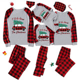 Christmas Matching Family Pajamas I'll Be Home For Christmas Car White Pajamas Set