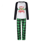 Christmas Matching Family Pajamas Have A Holly Jolly Christmas Green Plaids Pajamas Set