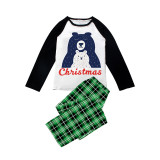Christmas Matching Family Pajamas Exclusive Design Blue Polar Bear Plaids Pajamas Set