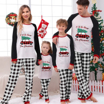 Christmas Matching Family Pajamas I'll Be Home For Christmas Car White Pajamas Set