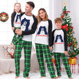 Christmas Matching Family Pajamas Exclusive Design Blue Polar Bear Plaids Pajamas Set
