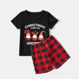 Christmas Matching Family Pajamas Christmas With My Gnomies Black Pajamas Set