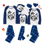Christmas Matching Family Pajamas We Are Family Deers Blue Pajamas Set
