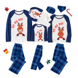 Christmas Matching Family Pajamas Ho Ho Ho Smile Deer Plaids Pajamas Set
