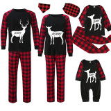 Christmas Matching Family Pajamas Deers Family Black Pajamas Set