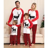 Christmas Matching Family Pajamas Deers Family Red Pajamas Set