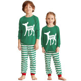 Christmas Matching Family Pajamas Deers Family Black Red Plaids Pajamas Set