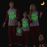 2022 Christmas Matching Family Pajamas Luminous Glowing  Proud Member Of The Naughty List Black Pajamas Set