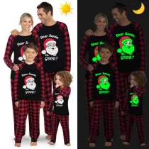 Christmas Matching Family Pajamas Luminous Glowing Dear Santa We Good Black Pajamas Set