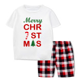 Christmas Matching Family Pajamas Merry Christmas Word Art Gray Pajamas Set