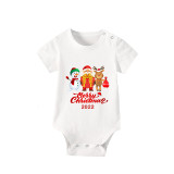 2022 Christmas Matching Family Pajamas Christmas Exclusive Design Santa and Snowman Merry Christmas Gift Box Short Pajamas Set