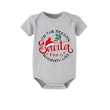Christmas Matching Family Pajamas I'm The Reason Santa Has A Naughty List Gray Pajamas Set