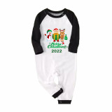 2022 Christmas Matching Family Pajamas Christmas Exclusive Design Santa and Snowman Merry Christmas Gift Box Green Plaids Pajamas Set