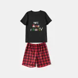 Christmas Matching Family Pajamas We Are Family Black Pajamas Set